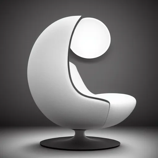 Image similar to the moon chair, midcentury furniture concept, 8k, trending on artstation