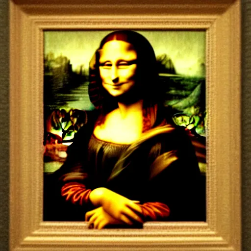 Prompt: Mona Lisa is FRIGGIN' PISSED, you better RUN.