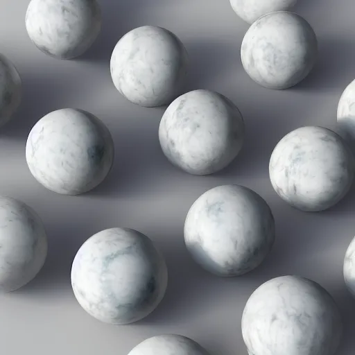 Prompt: 3D render of marble balls, 4k detailed render, octane engine, cgsociety, 8k