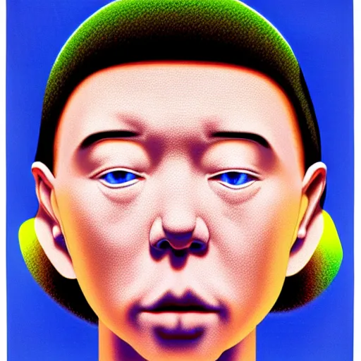 Image similar to blonde blue eyed male by shusei nagaoka, kaws, david rudnick, airbrush on canvas, pastell colours, cell shaded, 8 k