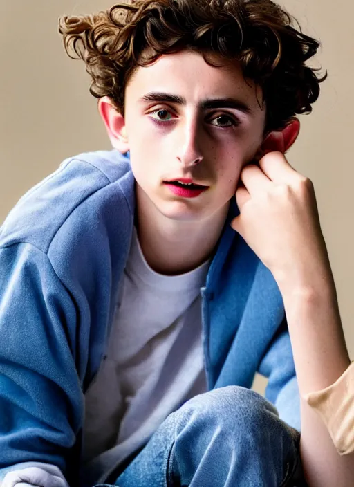 Prompt: timothee chalamet smoking a joint sitting in a wheel chair, photo, realistic