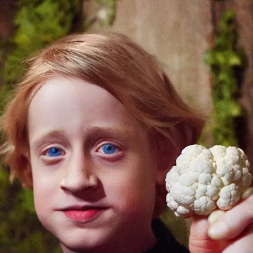 Image similar to macaulay culkin made of cauliflower