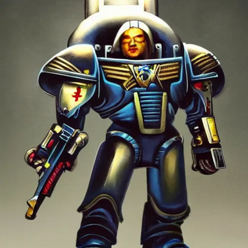 Prompt: elon musk warhammer 4 0 k