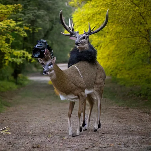 Image similar to a rocket launcher deer animal beast, huge, powerful, scary, anger, rage, canon eos c 3 0 0, ƒ 1. 8, 3 5 mm