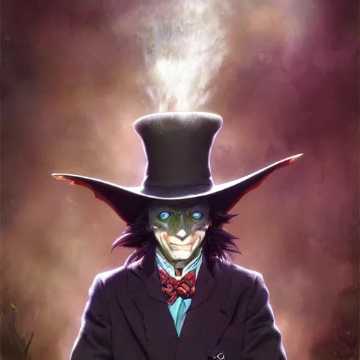 Image similar to Lofi informal portrait Ghibli style by Yoshitaka Amano and Wayne Barlowe and Ed Binkley and The Madhatter