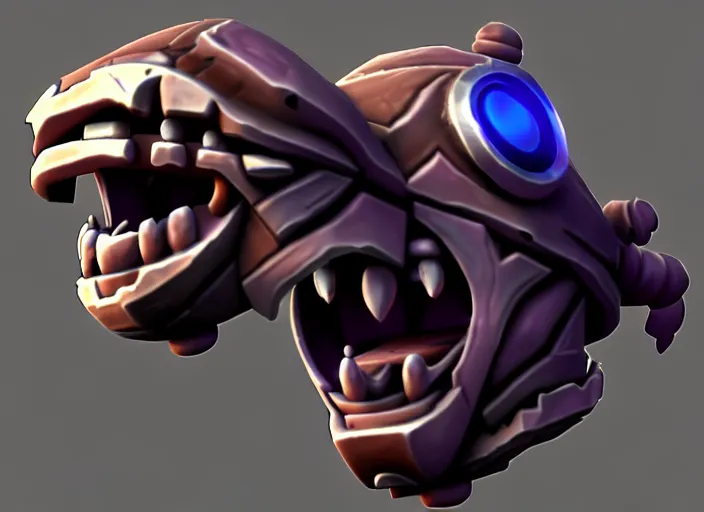 Image similar to festeroot head, stylized stl, 3 d render, activision blizzard style, hearthstone style, darksiders art style