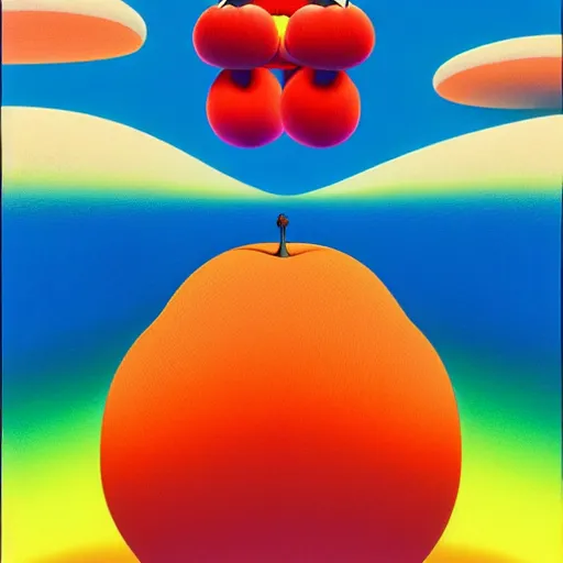 Prompt: fruit by shusei nagaoka, kaws, airbrush on canvas, pastell colours, cell shaded, 8 k