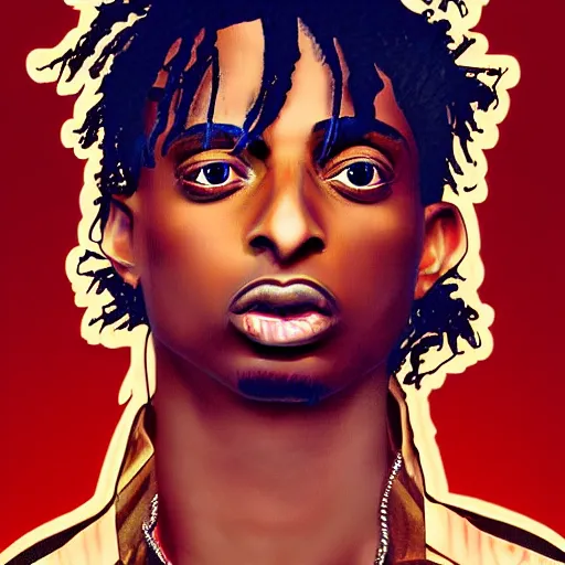 Image similar to playboi carti in futuristic steampunk style digital art 4 k the detailed super realistic