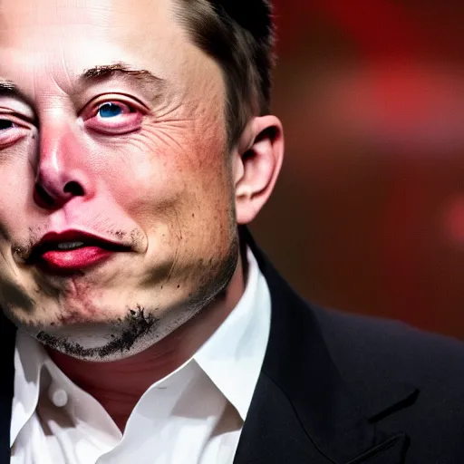 Prompt: elon musk frozen inside an ice cube