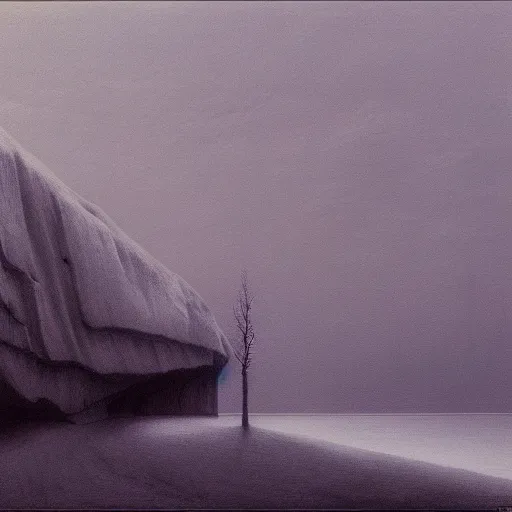 Prompt: Faded Memories by Zdzisław Beksiński, landscape imagery, beautiful painting, 8k, trending on artstation