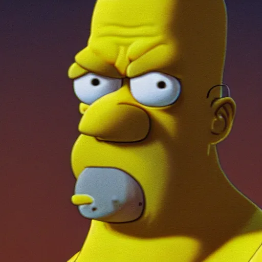 Prompt: realistic homer simpson