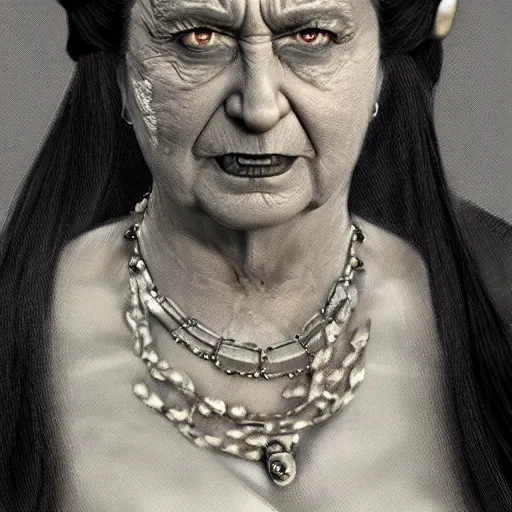Prompt: An angry queen, photorealistic