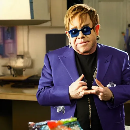 Prompt: Elton John on an episode of Breaking Bad