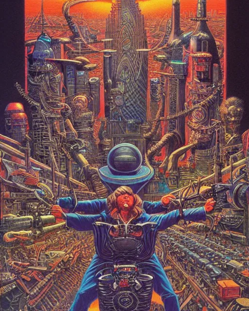 Prompt: hyper detailed illustration of new world order, intricate linework, post by greg hildebrandt. 8 0 s fantasy artwork