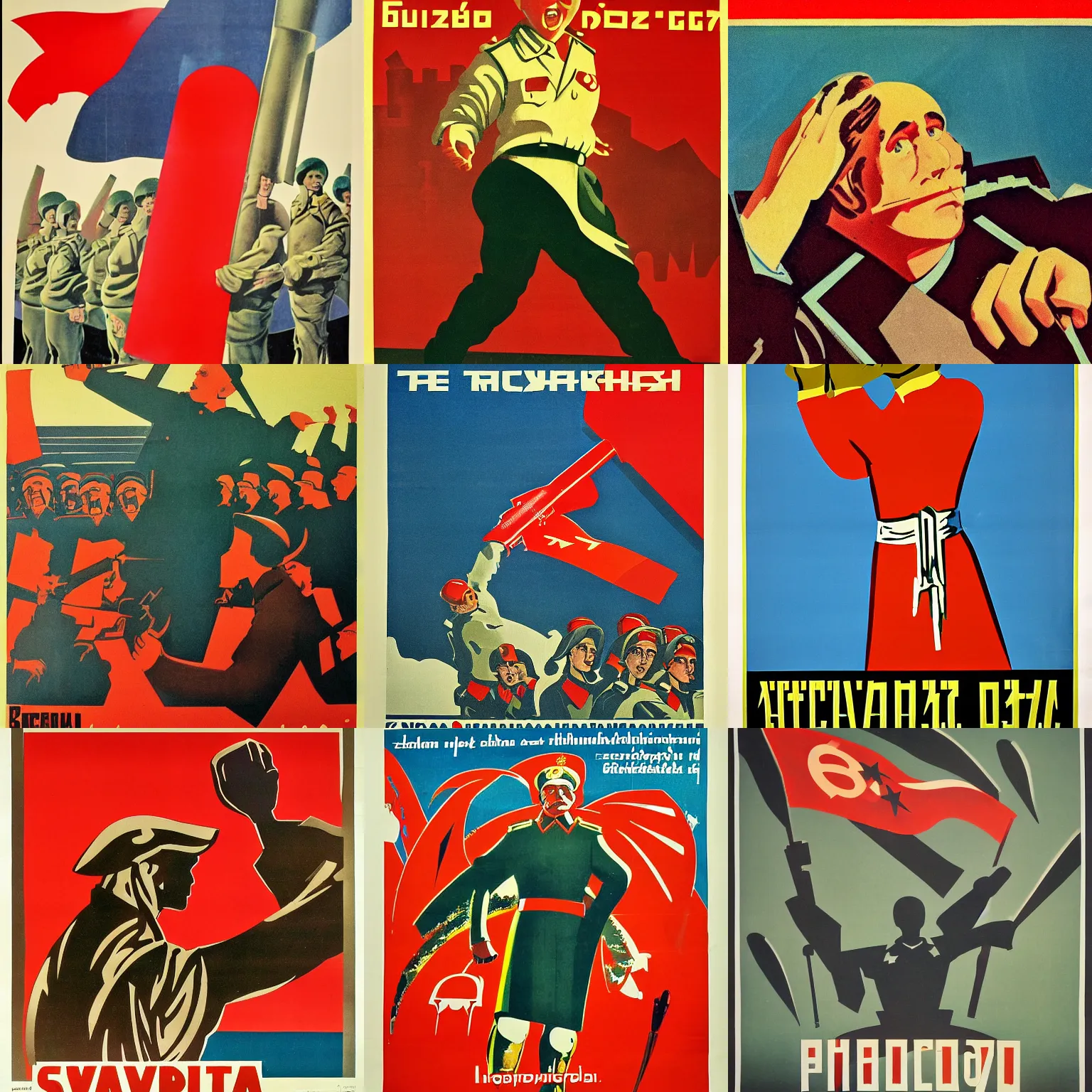 Image similar to soviet propaganda poster
