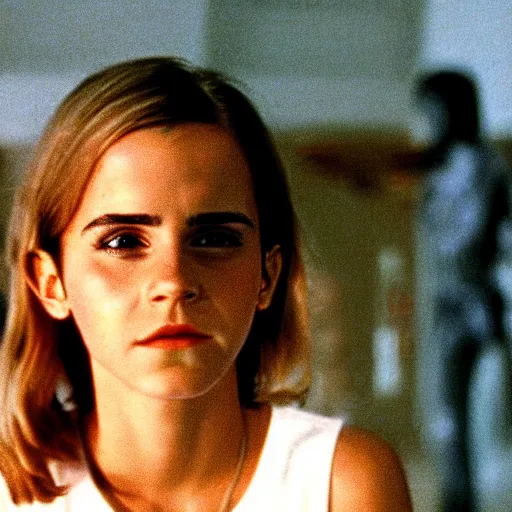 Image similar to film still of emma watson from close encounters of the third kind ( 1 9 7 7 ),