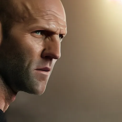 Image similar to Jason Statham As a superhero 4K detail