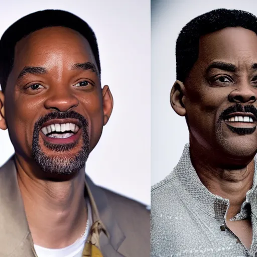 Prompt: photography of will smith and chris rock together. ultra-detailed, 8k, octane render