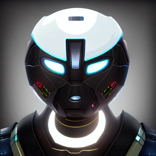 Image similar to robotic orca headshot profile picture, commission on furaffinity, unreal engine