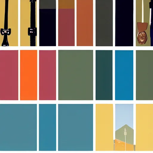 Image similar to 5 colors used by wes anderson