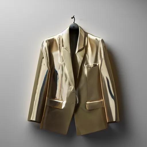 Prompt: an ultra high definition professional studio quality photograph of a transparent iridescent perspex pastel coloured sports jacket on a white coat hook in an empty white room. dramatic lighting, ray tracing, refraction, shallow d. o. f, colour corrected, golden ratio, three point light. volumetric shadows..