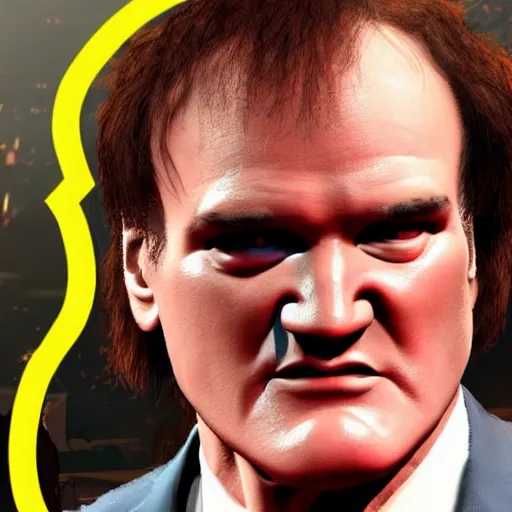 Prompt: quentin tarantino in the video game returnal