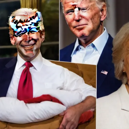 Prompt: donald trump sleeping with joe biden