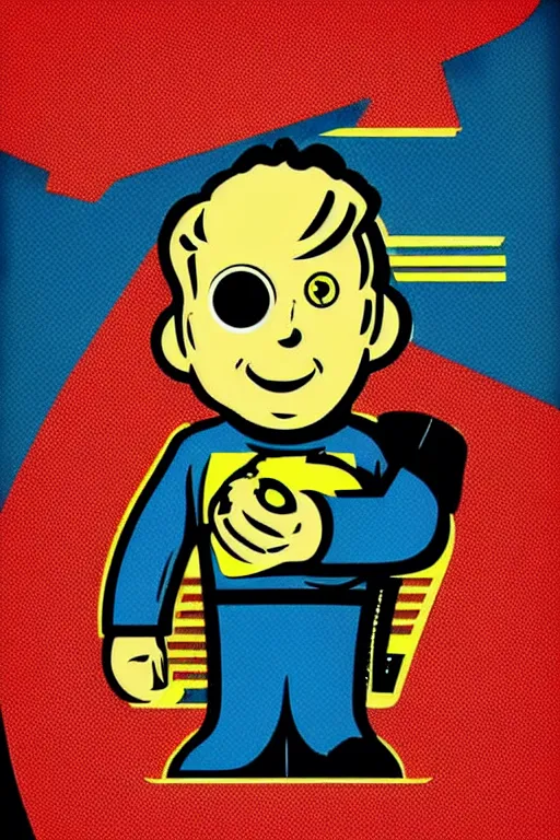 Image similar to fallout 7 6 retro futurist illustration art by butcher billy, sticker, colorful, illustration, highly detailed, simple, smooth and clean vector curves, no jagged lines, vector art, smooth andy warhol style