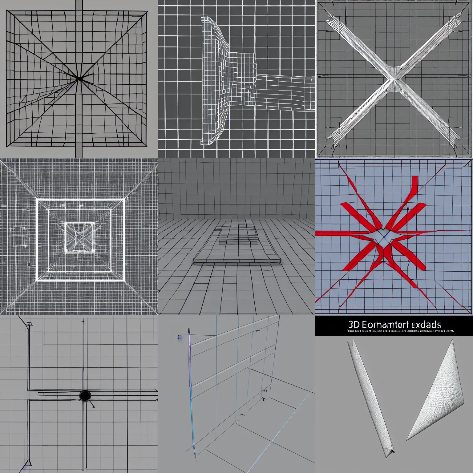 Prompt: 3 d coordinate axes