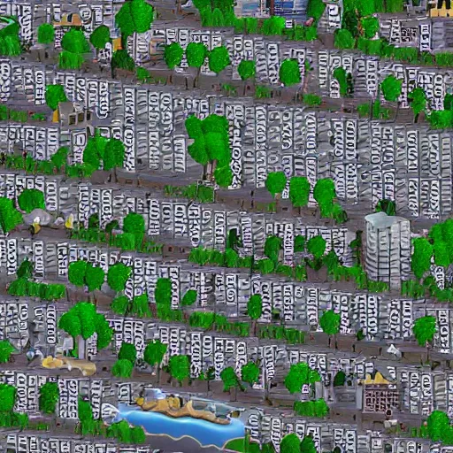 Image similar to sim city where's waldo?