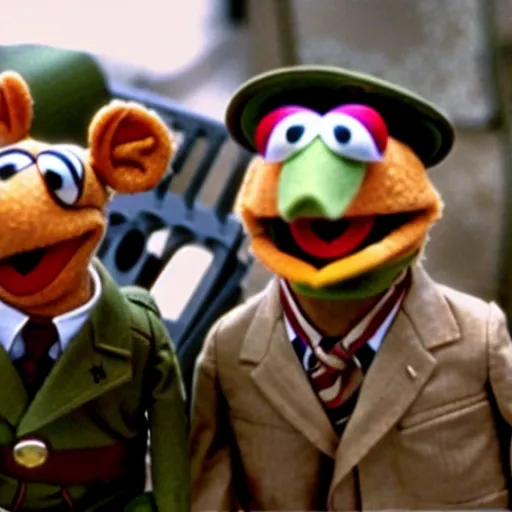 Image similar to still of the Muppets in the movie Saving Private Ryan