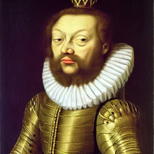 Image similar to 1 7 th century king portrait of a blobfish
