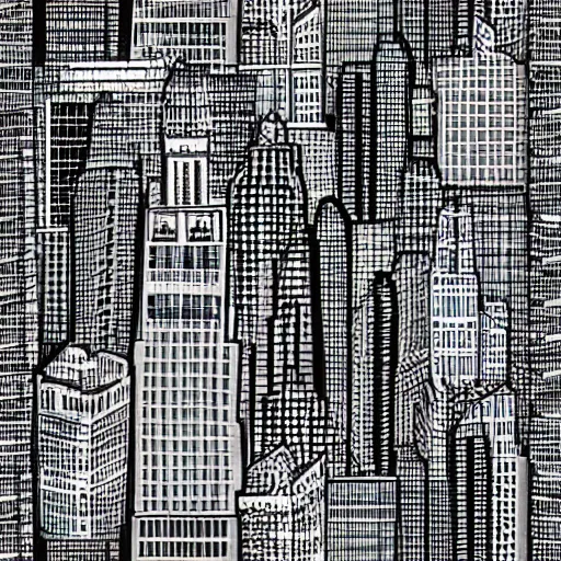 Image similar to a detailed pattern of a cityscape