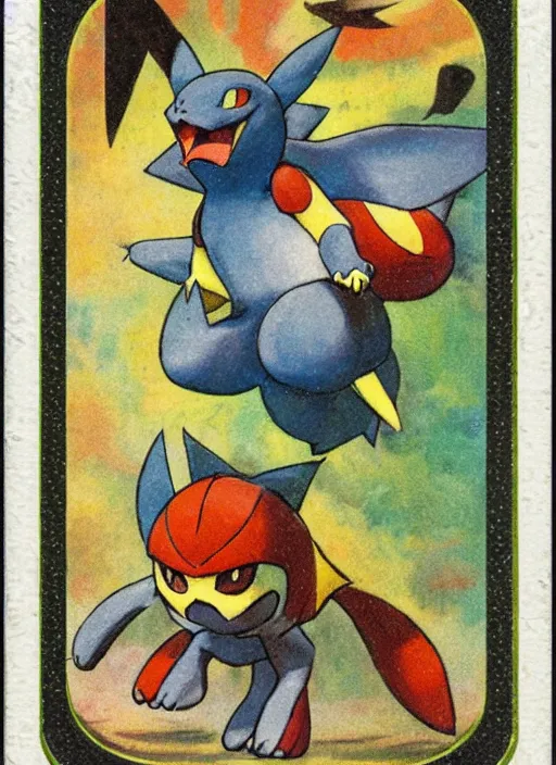 Image similar to a single pokemon card art from 1 9 2 0's award winning art