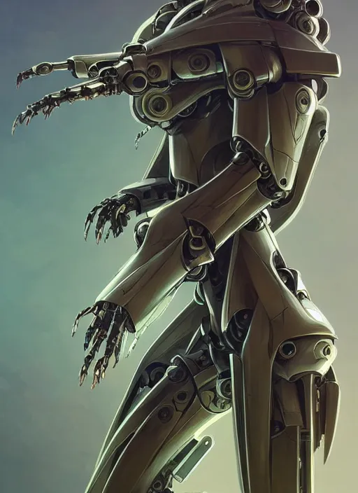 Image similar to portrait of anthropomorphic mecha - bandarch ( great sword ) protoengineer biohacker, intricate, elegant, highly detailed animal monster, digital painting, artstation, concept art, smooth, sharp focus, illustration, art by artgerm and greg rutkowski and alphonse mucha, 8 k