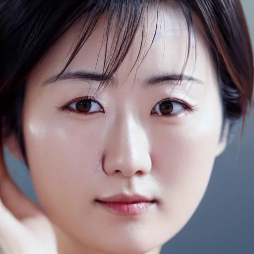 Image similar to close-up photo of Japanese actress face