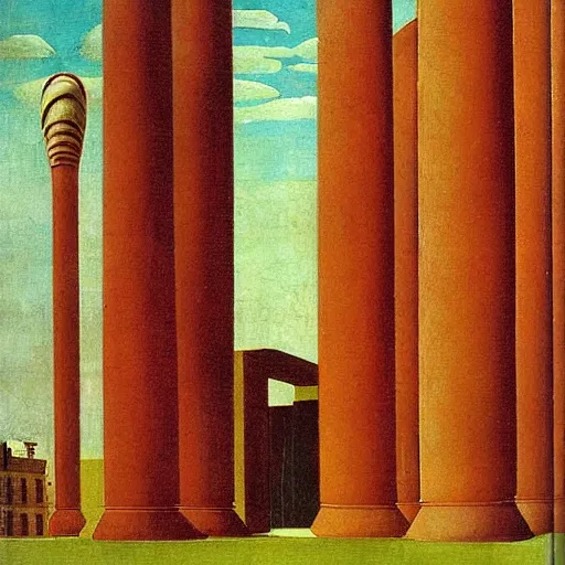 Image similar to An artwork by Giorgio de Chirico