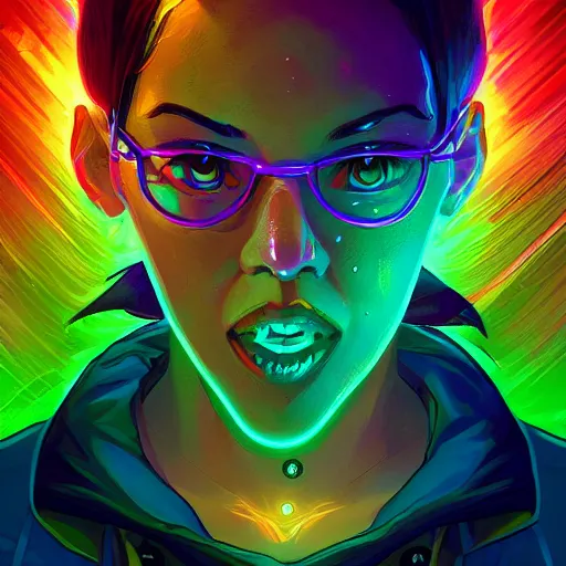 Image similar to skill magic geek inside matrix deepdream radiating a glowing aura stuff loot legends stylized digital illustration video game icon artstation lois van baarle, ilya kuvshinov, rossdraws,