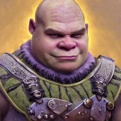 Prompt: shrek as a fantasy d&d character, close-up portrait art by Donato Giancola and James Gurney, digital art, trending on artstation