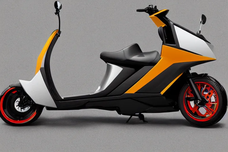 Image similar to a scooter designed and produced by lamborghini