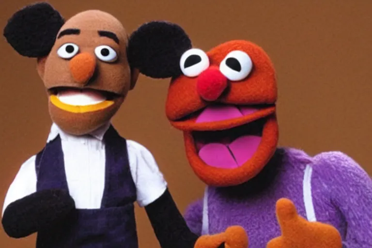 Image similar to still of ainsley harriott as a muppet puppet, in the muppet