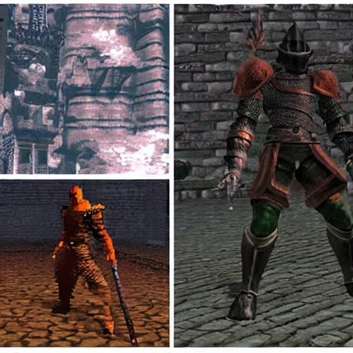 Image similar to Dark Souls in ps1 style