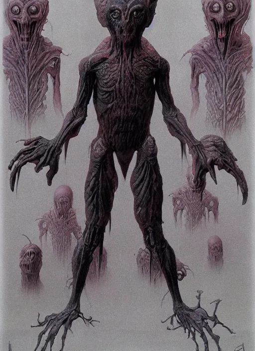 Prompt: a terrifying humanoid creature by wayne barlowe