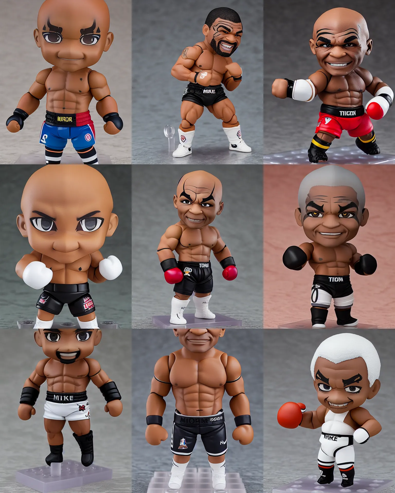 Prompt: a nendoroid of mike tyson, detailed product photo