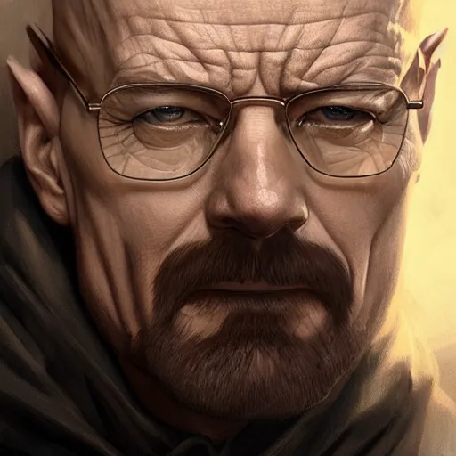 Prompt: walter white, d & d, fantasy, intricate, elegant, highly detailed, digital painting, artstation, concept art, matte, sharp focus, illustration, hearthstone, art by artgerm and greg rutkowski and alphonse mucha