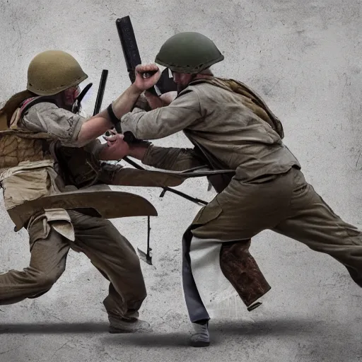 Image similar to furniture fighting, war photo, 4 k