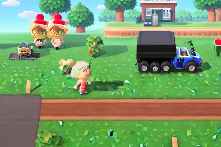 Image similar to tel missile truck in animal crossing