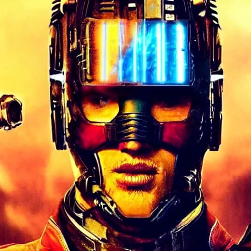 Image similar to tom hardy as star-lord from guardians of the galaxy (2014)