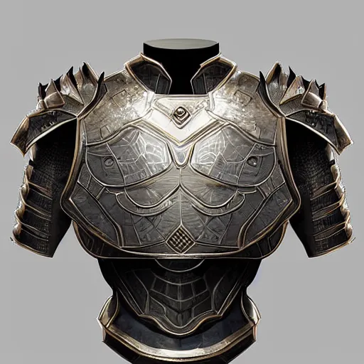 Prompt: chest plate armor, intricate, inspired by a trilobite, artstation