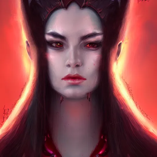 Image similar to face portrait of dragon kin woman, with pretty red ruby eyes, dynamic lighting, fantasy concept art, trending on art station, stunning visuals, creative, cinematic, ultra detailed